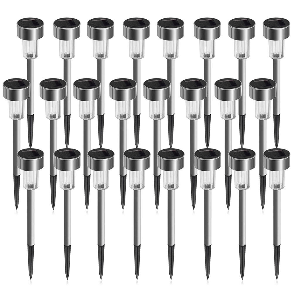 24x Solar Power LED Stake Lights Patio Outdoor Garden Lawn Path Lamp