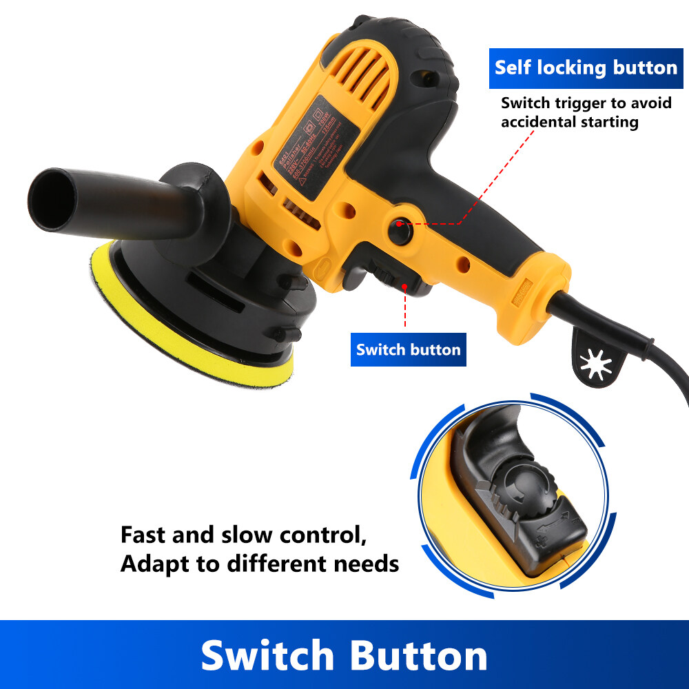 125mm Car Polisher Electric Buffer Machine Kit Home Sander Polish Wax